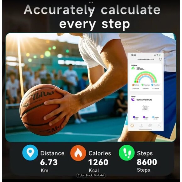 Smart Fitness Tracking Ring With Waterproof Technology & Quick-Charging Case sz - Picture 5 of 7